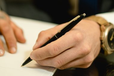 considering signing paperwork before notary public