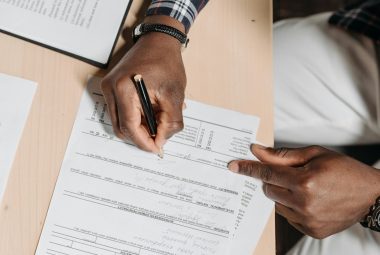 signing will intake form with notary public