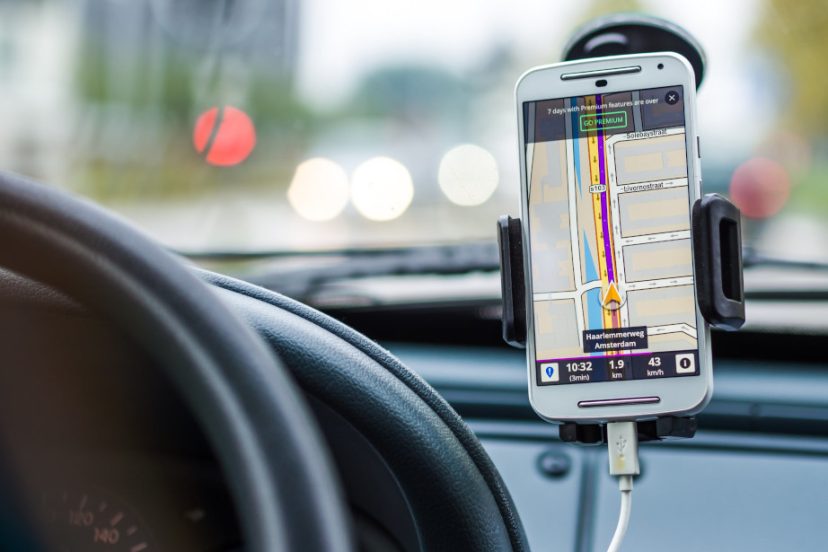 cell phone map in car looking for notary public near me