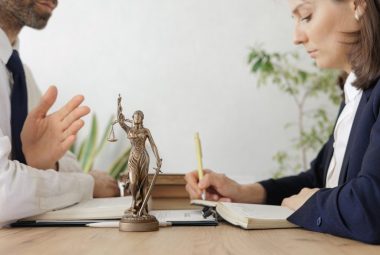 A man and a woman discussing Statutory Declarations in Alberta
